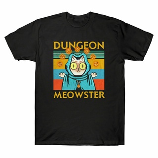 เสื้อยืดผ้าฝ้ายพิมพ์ลายแฟชั่น ใหม่ เสื้อยืด ผ้าฝ้าย 100% พิมพ์ลาย Cat Dungeon Meowster Dungeons And Dragon แฟชั่น สําหรั