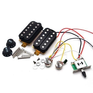 กีต้าร์ไฟฟ้า Pickup 3 Way สวิตช์กีต้าร์500K Potentiometer 1T1V สายไฟสายรัดกีตาร์ไฟฟ้า