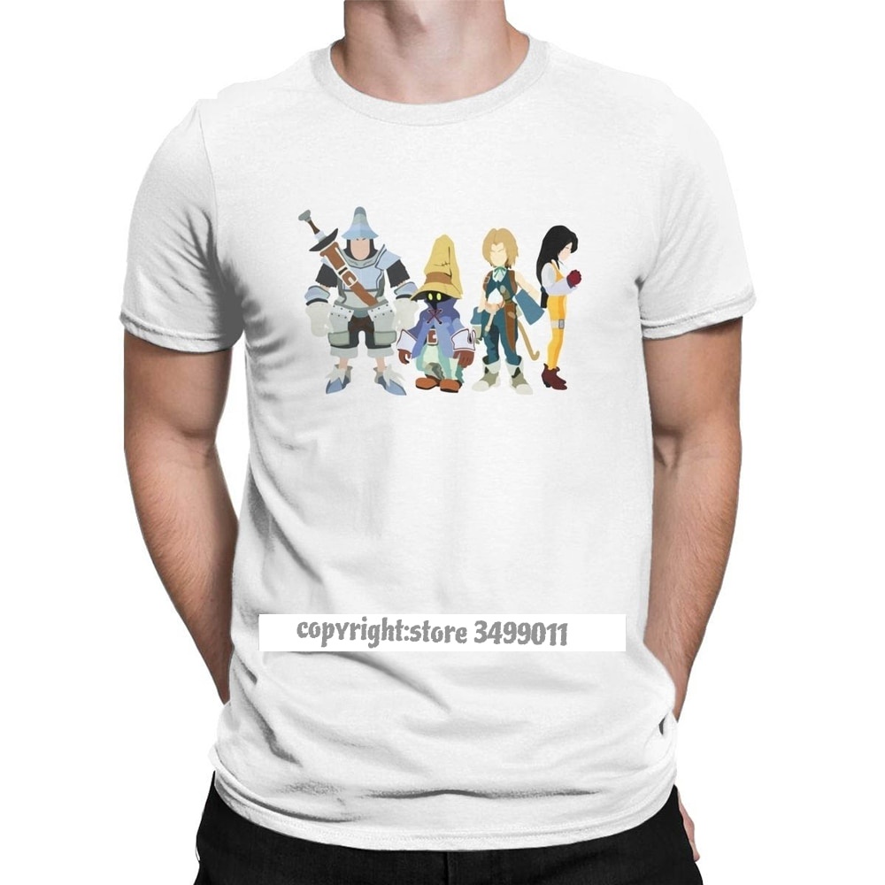 Hensewt's Shop เสื้อยืดลําลอง ผ้าฝ้าย แขนสั้น คอกลม พิมพ์ลาย Final Fantasy IX Video Game สไตล์ฮิปฮอป