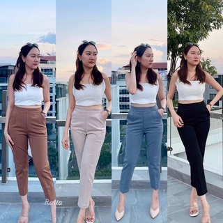 กางเกงขายาวซิปหลัง 8 ส่วน เก็บหน้าท้องดีมากแม่