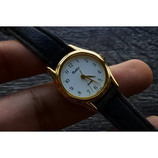 นาฬิกา Vintage มือสองญี่ปุ่น Maruman Battic ระบบ Quartz ผู้หญิง ใช้งานได้ปกติ สภาพดี ของแท้ 100% เปลี่ยนถ่านใหม่แล้ว