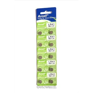 พร้อมส่ง> ถ่านกระดุม ถ่านปรอทวัดไข้Accell LR41 / AG3 / L736 10ก้อน แท้