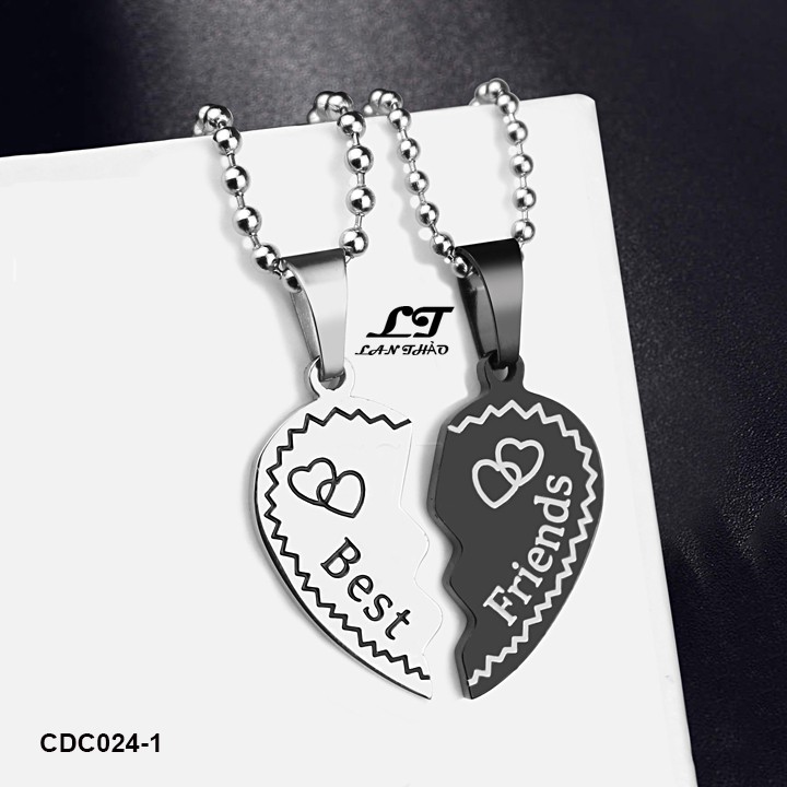Best Friends สร้อยคอคู่รักหัวใจ CDC024-1