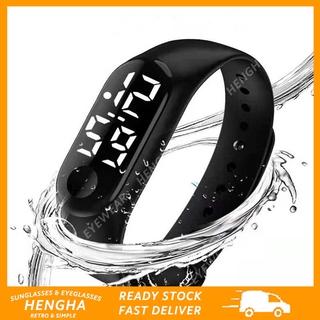【HENGHA】นาฬิกาข้อมือดิจิทัล หน้าจอ LED กันน้ำ สไตล์สปอร์ต