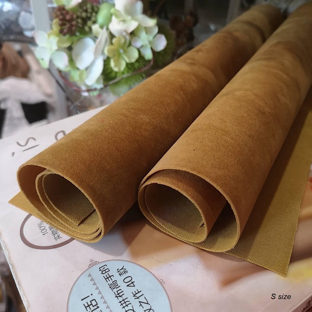 1 pcs (มีหลายขนาดให้เลือก) หนังกลับ หน้าเดียว สีน้ำตาล หนังแผ่น หนังเทียม ความหนา 1 mm จำนวน 1 ชิ้น