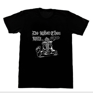 เสื้อยืด ลาย Thankgiving Aleister Crowley Do What Thou Wilt Satan Pentagram ของขวัญ สําหรับผู้ชาย