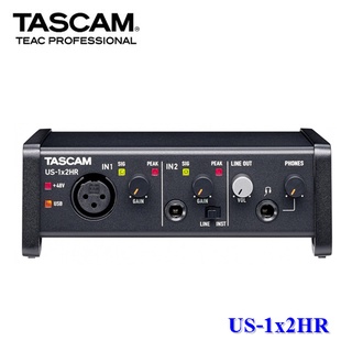 Tascam US-1x2HR ออดิโออินเตอร์เฟส อุปกรณ์บันทึกเสียง 2In/2Out USB Audio interface