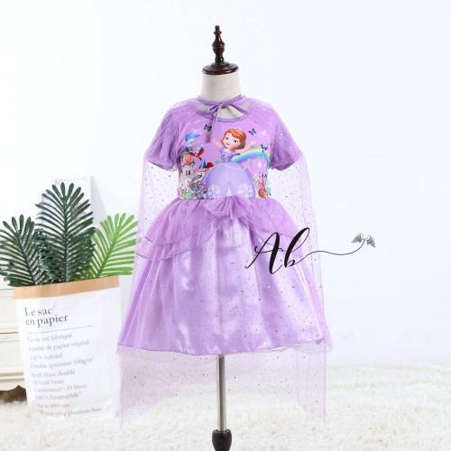 Angel Baby Sofia Dress (สีชมพูและสีม่วง)