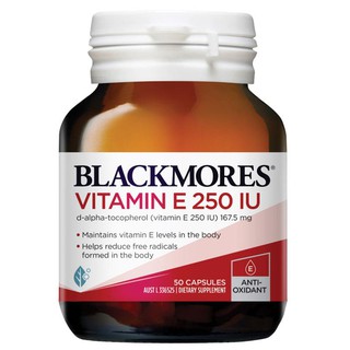 Blackmores Vitamin E 250IU 50 Capsules NEW