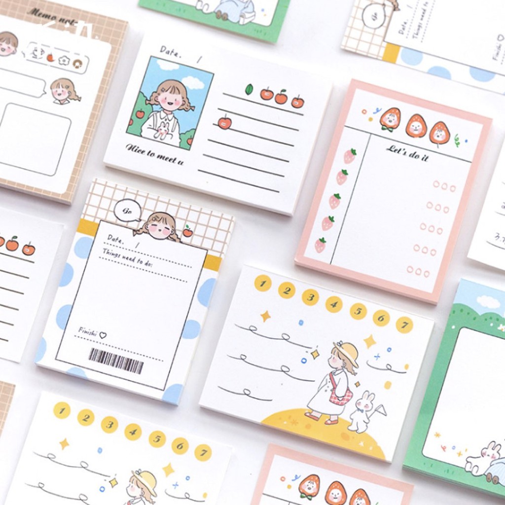กระดาษโน๊ต ซัมเมอร์ของเอริ ☀️ 50 แผ่น Ari's Summer Notepad Memopad Paper mimisplan