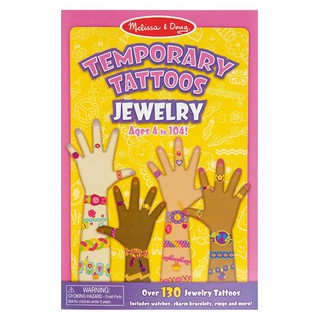 TEMPORARY TATTOOS MELISSA&amp;DOUG JEWELRY สติกเกอร์แทททูชุดเครื่องประดับ MELISSA งานศิลปะ อุปกรณ์เครื่องเขียน ผลิตภัณฑ์และข