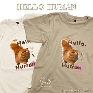 Morning new colllection🐈gangsterเสื้อยืดhello human|sherbet.teeshop oversize SML