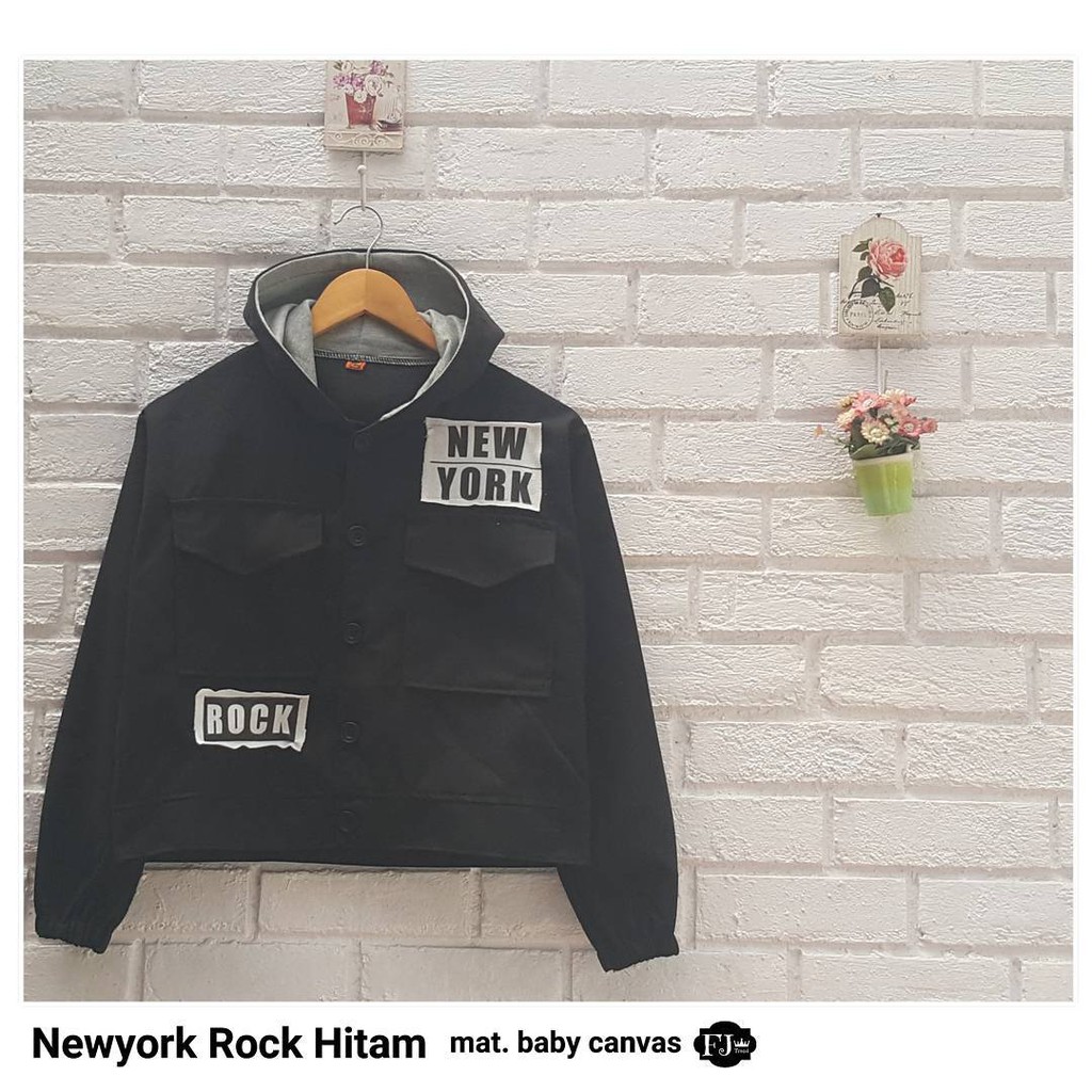 New york rock parka สีดํา