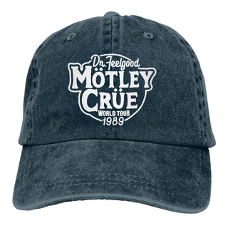 Hnbn ลดกระหน่ํา หมวกแก๊ป ปรับได้ ลาย Motley Crue Dr Feelgood Tour 1989 สําหรับผู้ใหญ่