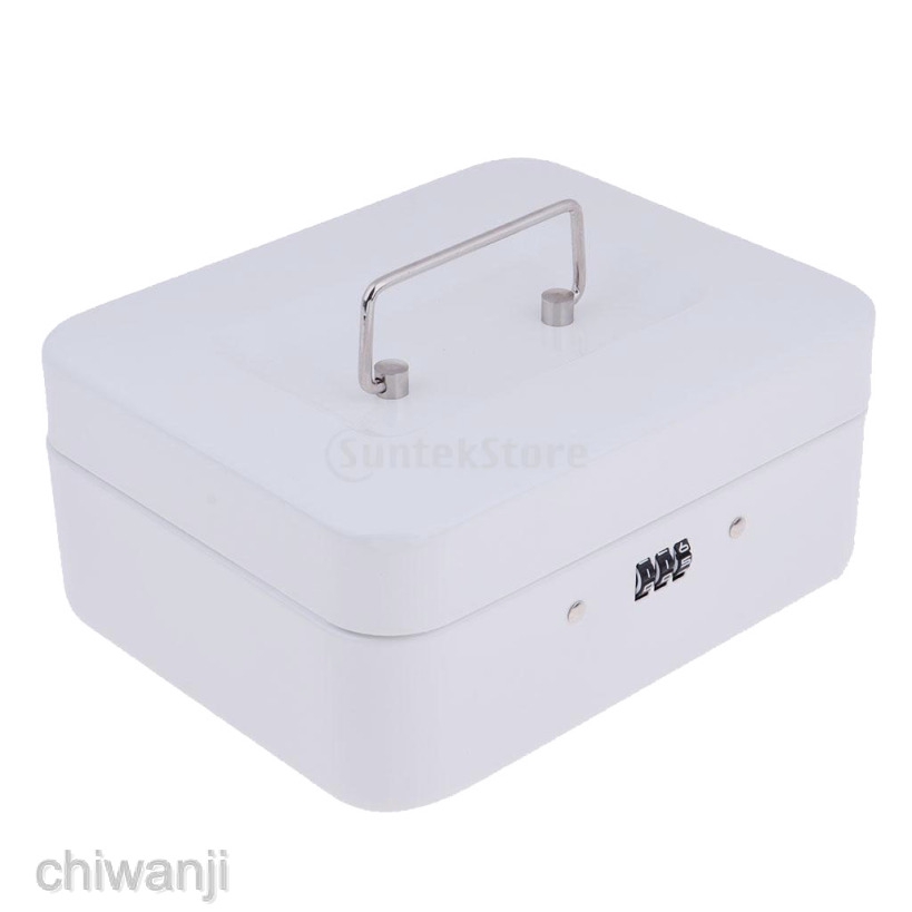 Small Cash Box with Combintaion Lock Metal Money Box Piggy Bank for Security