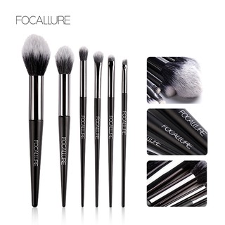 FOCALLURE แปรงแต่งหน้ามืออาชีพ 6 ชิ้นต่อเซต ชุดแปรงแต่งหน้า 6 แปรงแต่งหน้า