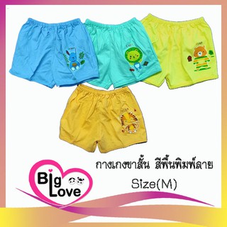 เสื้อผ้าเด็ก Biglove กางเกงขาสั้น สีพื้นพิมพ์ลาย Size M