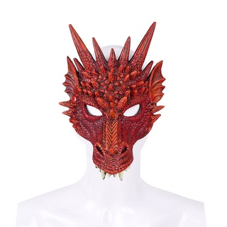 หน้ากากคอสเพลย์มังกร 3D หน้ากากสัตว์มอนสเตอร์โฟมฮาโลวีนปาร์ตี้