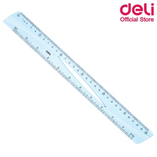 Deli H11 Ruler ไม้บรรทัดแฟนซี ยาว 30 เซนติเมตร (แพ็ค 1 ชิ้น) ไม้บรรทัด ไม้บรรทัดแฟนซี เครื่องเขียน อุปกรณ์การเรียน