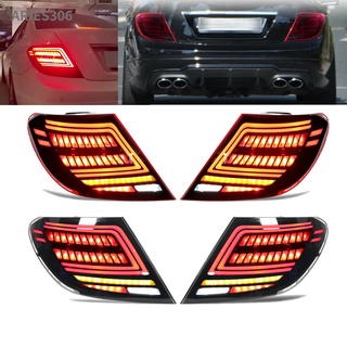 Aries306 LED Tail Light Assembly Multifunction Sequential Replacement for Mercedes Benz C Class W204 C180 C200 C300 2007‑2014