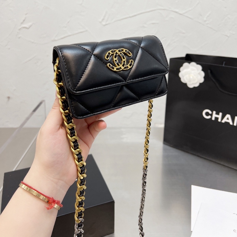 สุภาพสตรี Woc Box Bag Mini Flap Chanel กระเป๋าแฟชั่นกระเป๋าสะพายข้างอเนกประสงค์