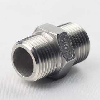 [ใบกำกับภาษี] นิปเปิ้ล-STAINLESS-แสตนเลส Size 1/8" - 1.5" Fitting HEX-Nipple