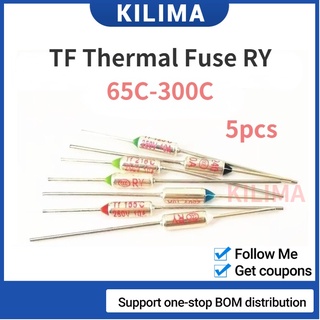 ฟิวส์ความร้อน TF RY 10A 15A 250V 65C 73C75C 85C 100C 110C 120C 130C 152C 165C 172C 185C 192C 200C 216C 240C 280C 300C 5 ชิ้น