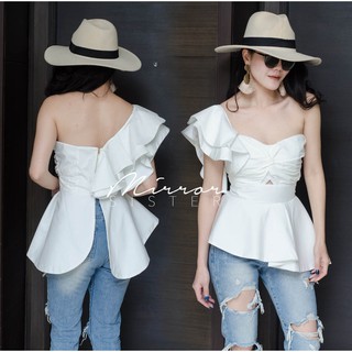 Mandy single-shoulder BLoUSE