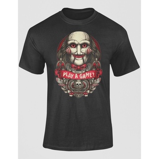 เสื้อยืดผ้าฝ้ายพิมพ์ลายแฟชั่น เสื้อยืด พิมพ์ลาย Billy The Puppet Saw สวมใส่สบาย สําหรับผู้ชาย