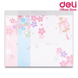 Deli 21752 Note Pads กระดาษโน๊ต ขนาด A7 (คละสี 1 เล่ม) แบบพกพา 100 แผ่น โพสท์อิท เครื่องเขียน อุปกรณ์เครื่องเขียน