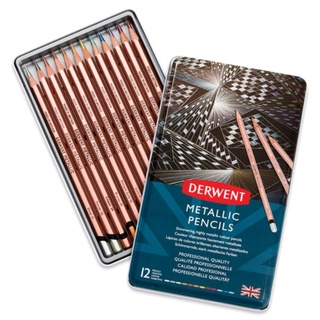 DERWENT สีไม้เมทาลิคชุด DERWENT 12 สี (Metallic12 colours)