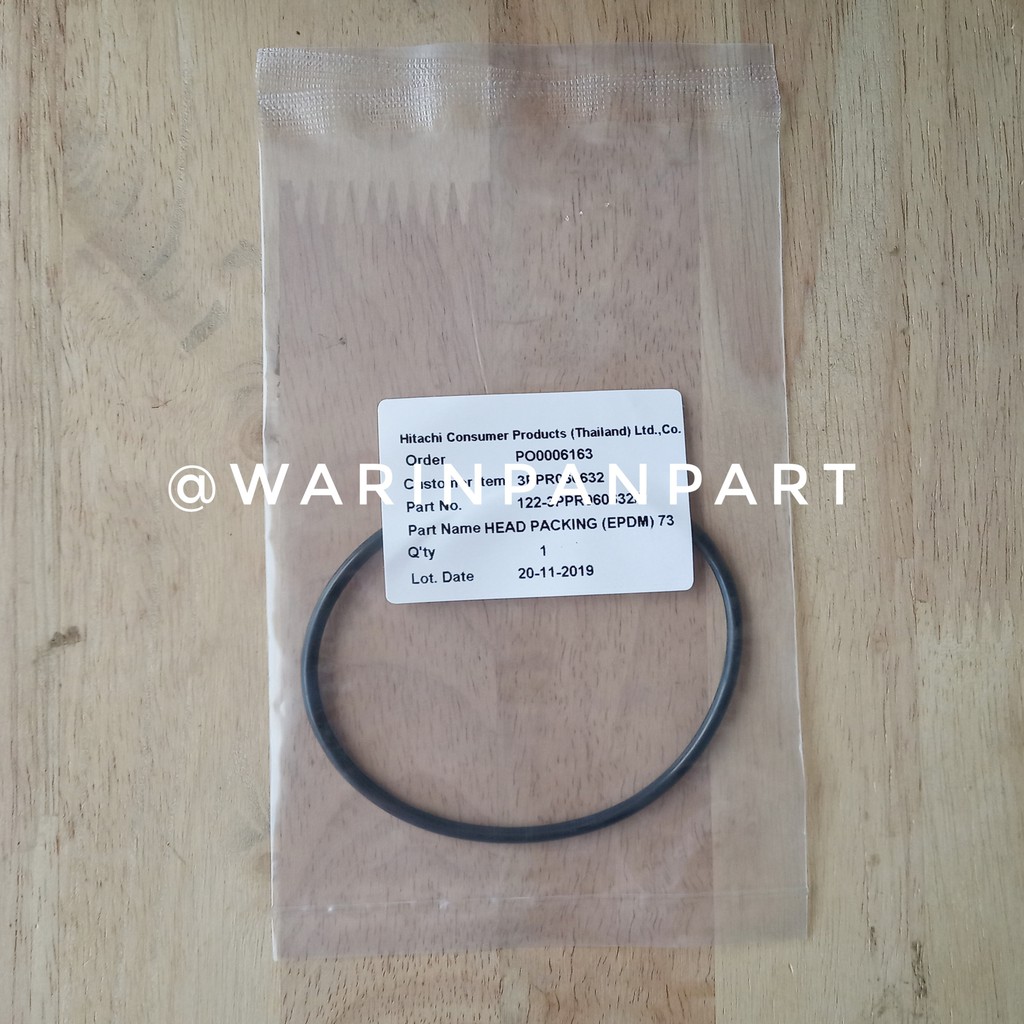 แหวนยางรองฝาครอบใบพัดปั๊ม Hitachi ITC แท้ 100-400 EX GX GX2 GX3 GX5 XS XX ทุกรุ่น