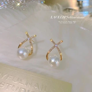 ต่างหูมุก เดรื่องประดับ สําหรับผู้หญิง สไตล์ฝรั่งเศส