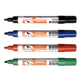 [8.15 เก็บโค้ดส่งฟรีหน้าร้าน]  PILOT ปากกาไวท์บอร์ดหัวกลม รุ่น WBMK-R มี 4 สี