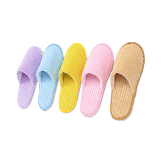 รองเท้าใส่ในบ้าน รองเท้าโรงแรม พื้นยาง กันลื่น slipper สลิปเปอร์ สีพื้น