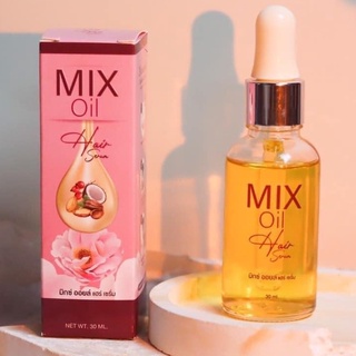 เซรั่มนมม้า Mix oil Hair Serum มิกซ์ออยล์แฮร์เซรั่ม เซรั่มปิดเกร็ดผม 30ml. เเบร์นคุณจันทร์