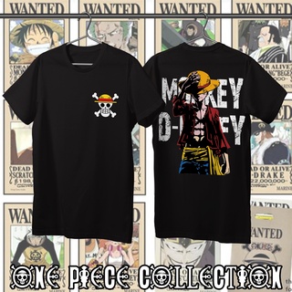 เสื้อยืดแขนสั้นลําลอง ทรงหลวม พิมพ์ลาย MONKEY D LUFFY ONE PIECE Baju Lelaki Wani แฟชั่นสําหรับผู้ชาย และผู้หญิง