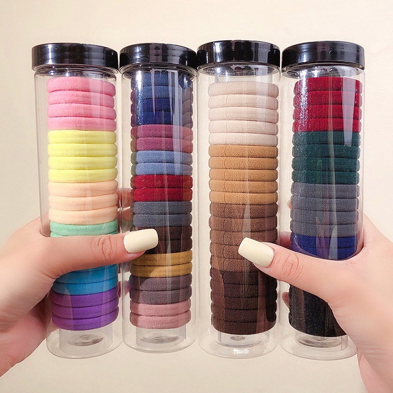 20 ชิ้นยางรัดผมชุดที่มีสีสันเชือกผมสําหรับสาวผมหางม้าผูกผมทนทาน ยางรัดผม