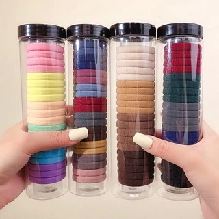 20 ชิ้นยางรัดผมชุดที่มีสีสันเชือกผมสําหรับสาวผมหางม้าผูกทนทาน ยางรัดผม