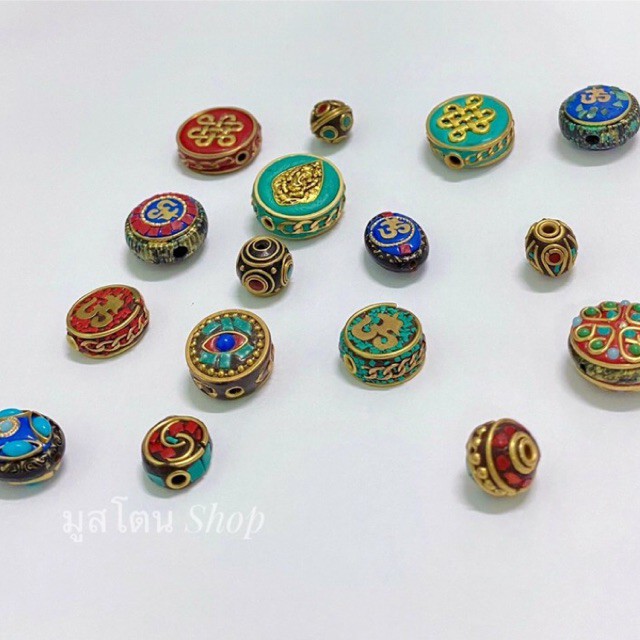 ลูกปัดทิเบต นำเข้า คละแบบ Sale ใช้ทำเครื่องประดับ #ลูกปัดโอม