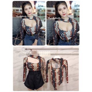 🌸💙👙NANNY บอดี้สูทรุ่นไม่เสริมฟองน้ำพร้อมส่ง