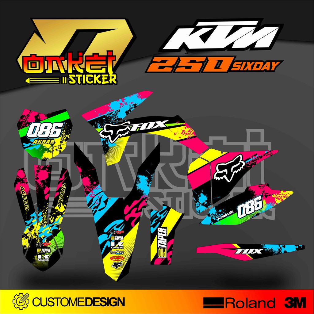 สติ๊กเกอร์ DECAL KTM 250 SIX DAY SP