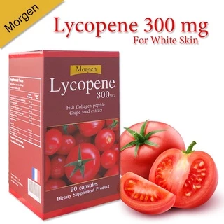 🔥Morgen Lycopene 300 MG 90 เม็ด ( 1 กระปุก ) Exp.11/2028 (ของแท้!มีสติกเกอร์กันปลอม)