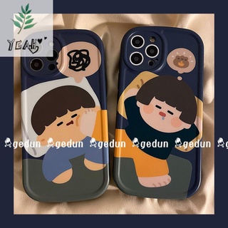 🌿เคสโทรศัพท์ เคสโทรศัพ เศสโทรศัพท์ เคสโทรศัพท   การ์ตูนน่ารักนอนคู่เหมาะสำหรับ iPhone13/12promax apple 11 เคสโทรศัพท์ม