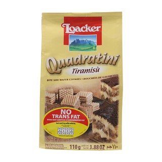 ล็อคเกอร์เวเฟอร์สอดไส้ครีมกลิ่นทีรามิสุ 110กรัม Loacker Wafer Filled with Tiramisu Flavored Cream 110g.