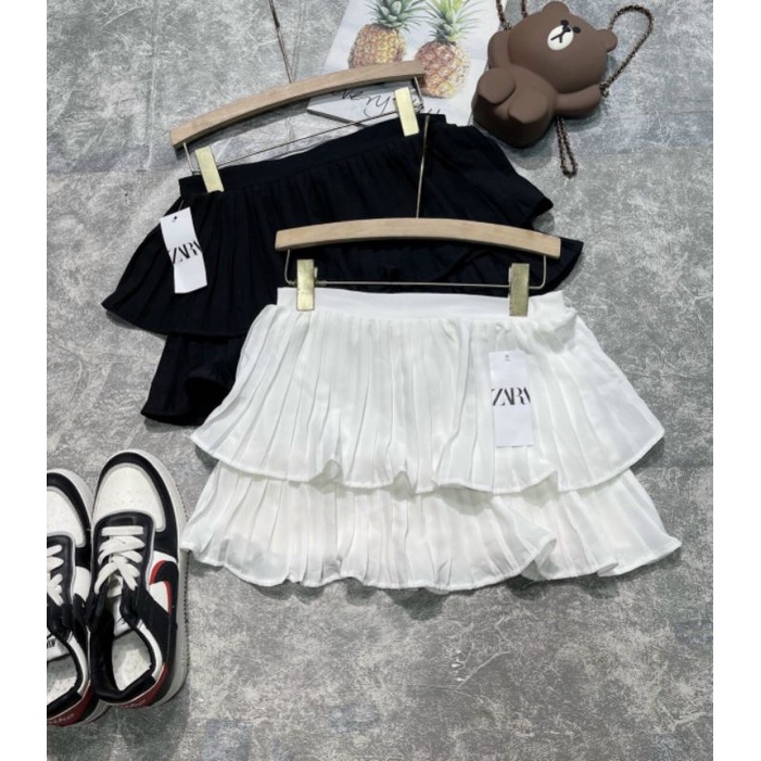 DOUBLE-LAYER ROLLED SKIRT