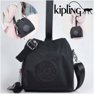 Kipling 2Way Mini Bucket Bag กระเป๋าถือหรือสะพาย 2Way ขนาดมินิกำลังดีทรงขนมจีบวัสดุ Nylon &amp; Polyester