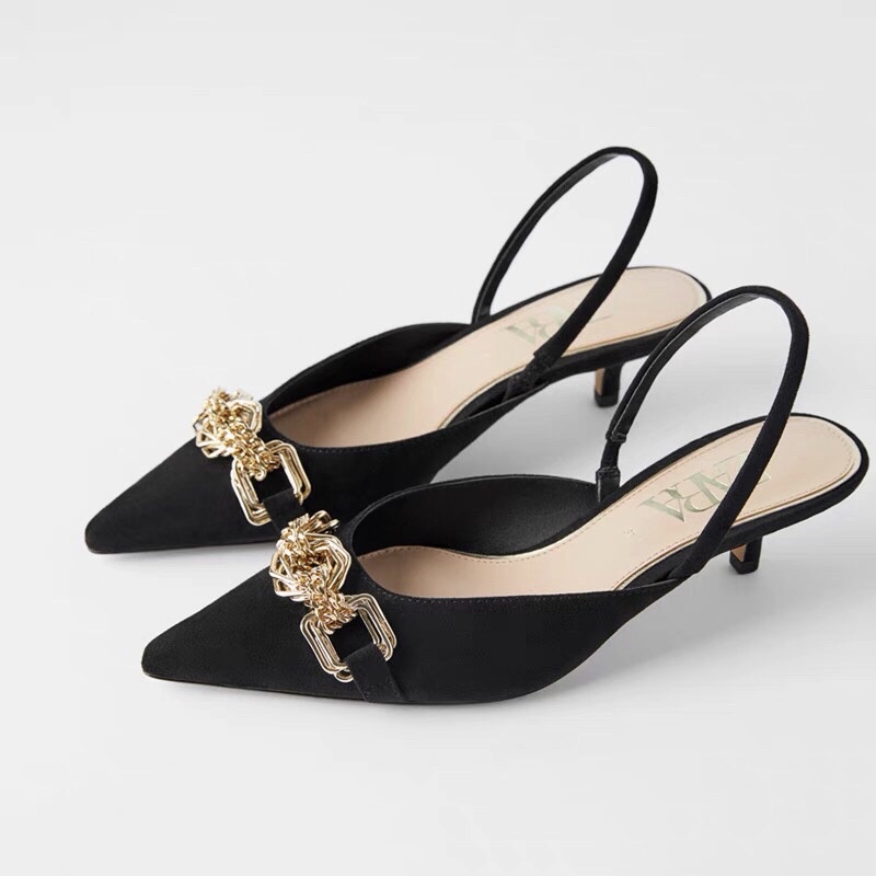 [ZARA] ZARA HIGH HEELS รองเท้าส้นเตี้ยพร้อมอุปกรณ์เสริม
