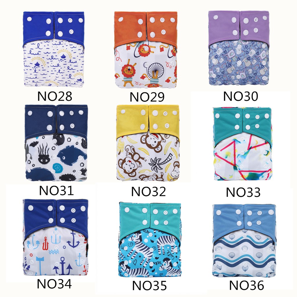 Cloth Diaper 1 Set With Bamboo Charcoal Inserts In Stocks / การออกแบบที่มีสีสันผ้าอ้อมผ้า 1 ชุดด้วยถ่านไม้ไผ่แทรก ราคา ถูกที่สุด ดีลบีเคเค แกลเลอรีภาพที่ 4