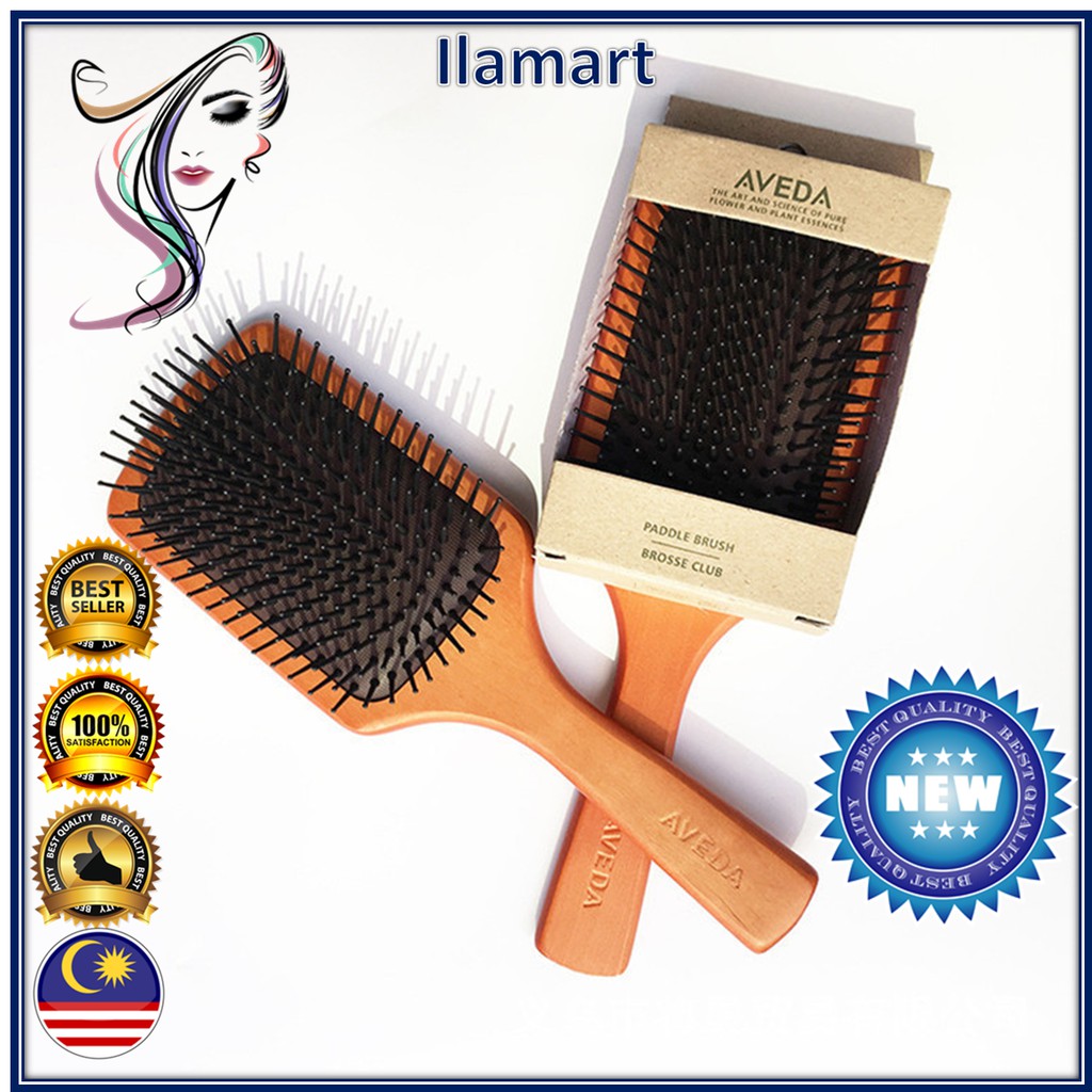 Aveda Comb Wooden Handle Air Compression Hair Comb/Aveda Wooden Hair Brush